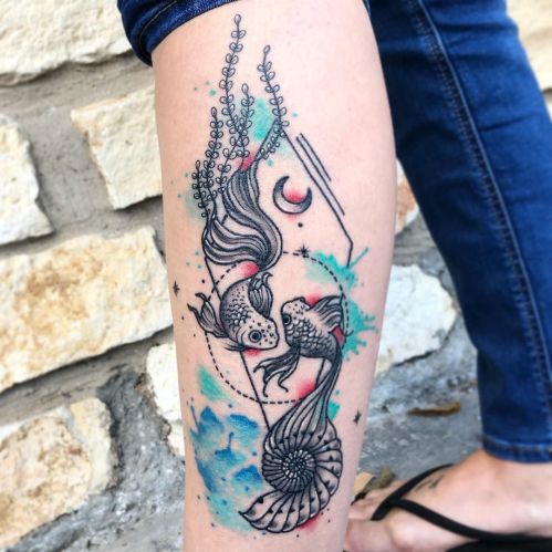 Pisces Horoscope Tattoo Zodiac Sign Fish (158)