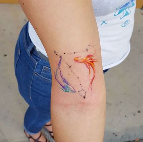 Pisces Horoscope Tattoo Zodiac Sign Fish (200)