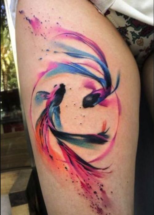 Pisces Horoscope Tattoo Zodiac Sign Fish (76)