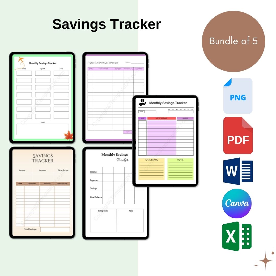 Excel Savings Tracker Template