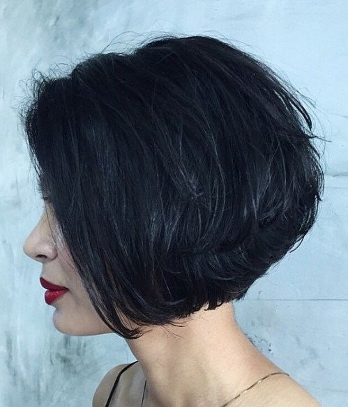 Black Layered Bob