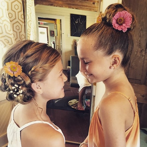 bun hairstyles for flower girls