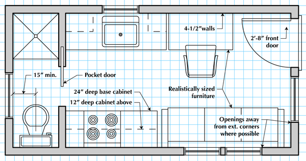 How to Draw a Tiny House Floor Plan