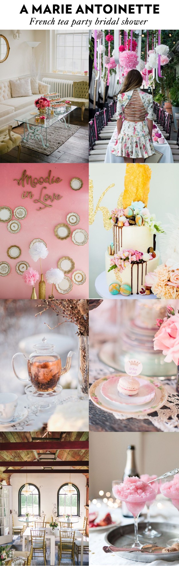 A Marie Antoinette French tea party bridal shower