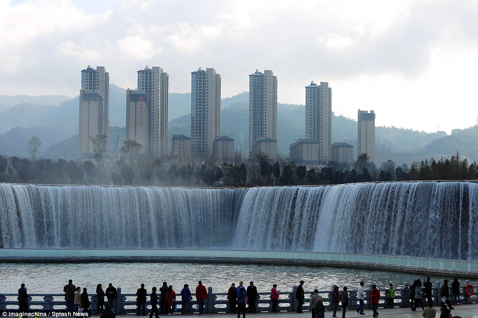 A Man-Made Waterfall Is China’s New Landmark