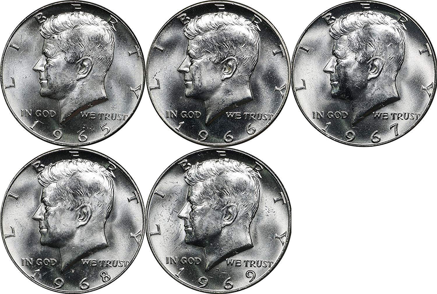 1960s Kennedy Half Dollar 40% Silver Coins