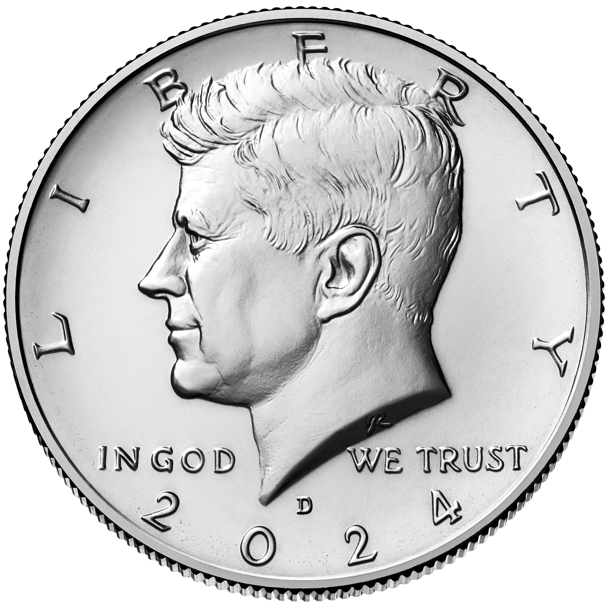 2024-D Kennedy Half Dollar Obverse (Image Courtesy of The United States Mint)