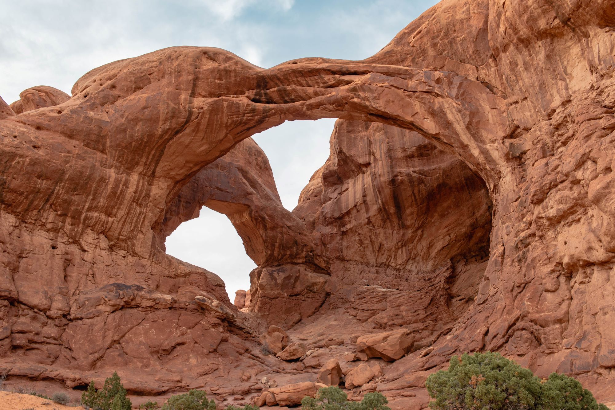 Double Arch in Arches National Park in Moab Utah