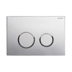 Geberit Sigma 20. Stainless steel or plastic. Available in Matt / Bright Chrome. Black/ Silver / White