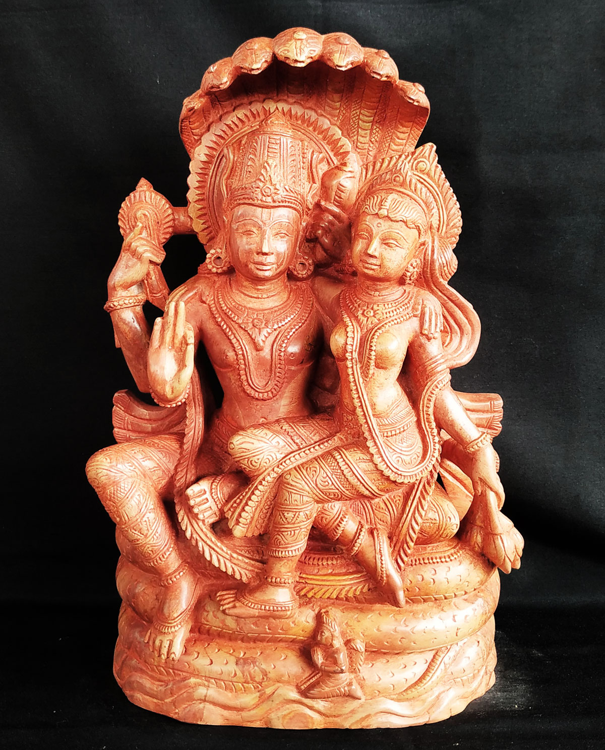 Buy Polished Soapstone Laxmi Narayana Statue 12 in - CRAFTS ODISHA