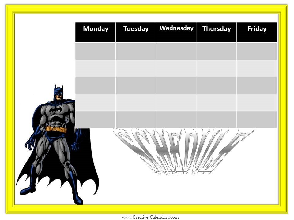 weekly planner for boys