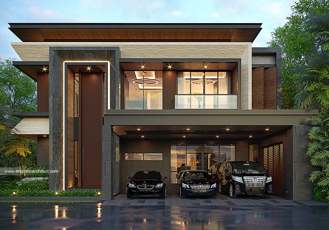 Gambar 1 Desain Rumah Modern 2 Lantai Bapak TM 2109 di  Tangerang