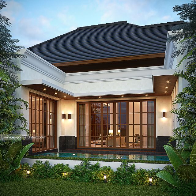 Gambar 3 Desain Rumah Villa Bali 1 Lantai Bapak A di  Riau