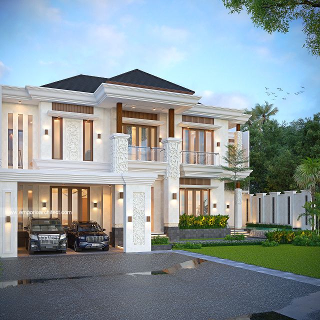 Gambar 2 Desain Rumah Villa Bali 2 Lantai Ibu EPT 2083 di  Bintaro, Jakarta Selatan