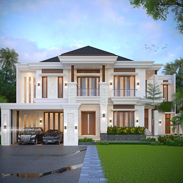 Gambar 3 Desain Rumah Villa Bali 2 Lantai Ibu EPT 2083 di  Bintaro, Jakarta Selatan