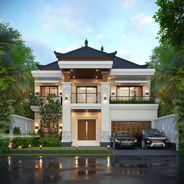 Gambar 2 Desain Rumah Villa Bali 2 Lantai Ibu EKD 1898 di  NTB (Nusa Tenggara Barat)