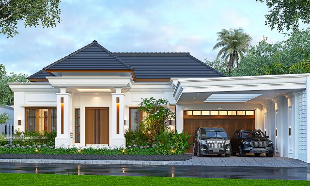 Gambar 1 Desain Rumah Villa Bali 2 Lantai Bapak RP 1995 di  Padang