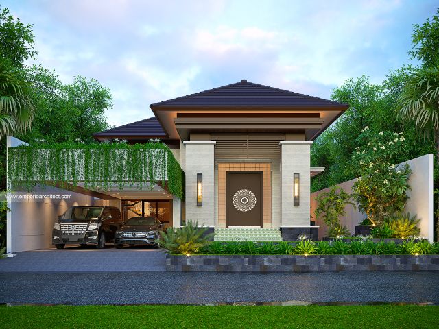 Gambar 2 Desain Rumah Villa Bali Modern 1 Lantai Bapak DD 2017 di  Yogyakarta