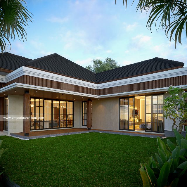 Gambar 3 Desain Rumah Villa Bali Modern 1 Lantai Bapak ADZ 1899 di  Sumatera Utara