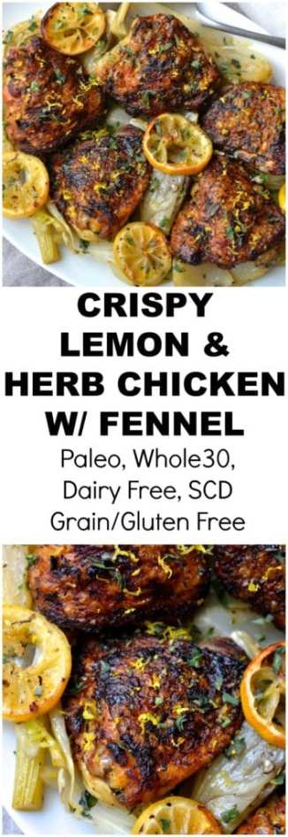 Crispy Lemon & Herb Chicken with Fennel