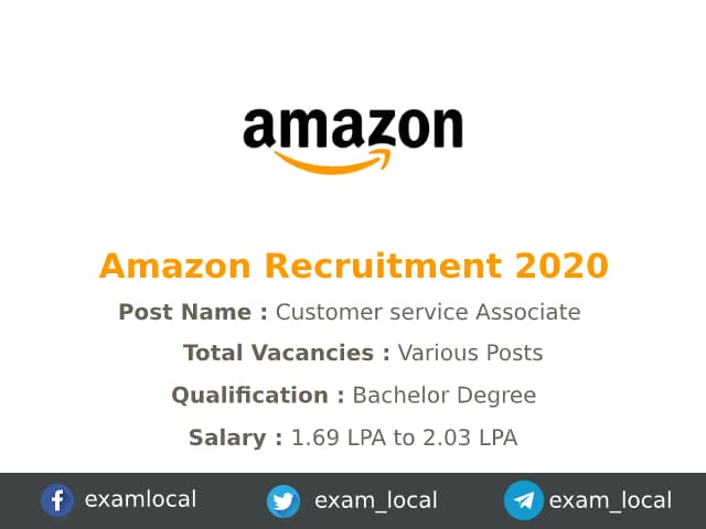 Amazon Recruitment Various Virtual Customer Service Associate Jobs Examlocal