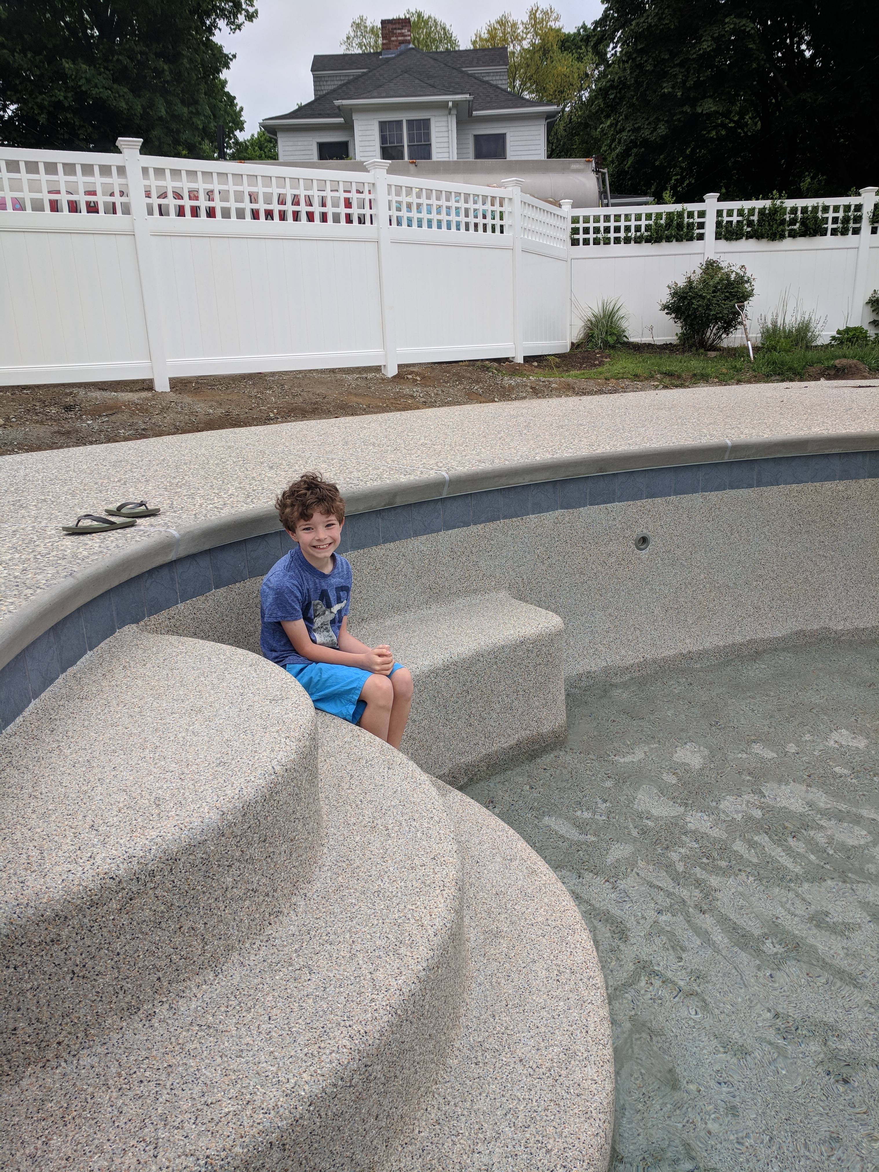 Pool Progress – Pebble Finish and Water