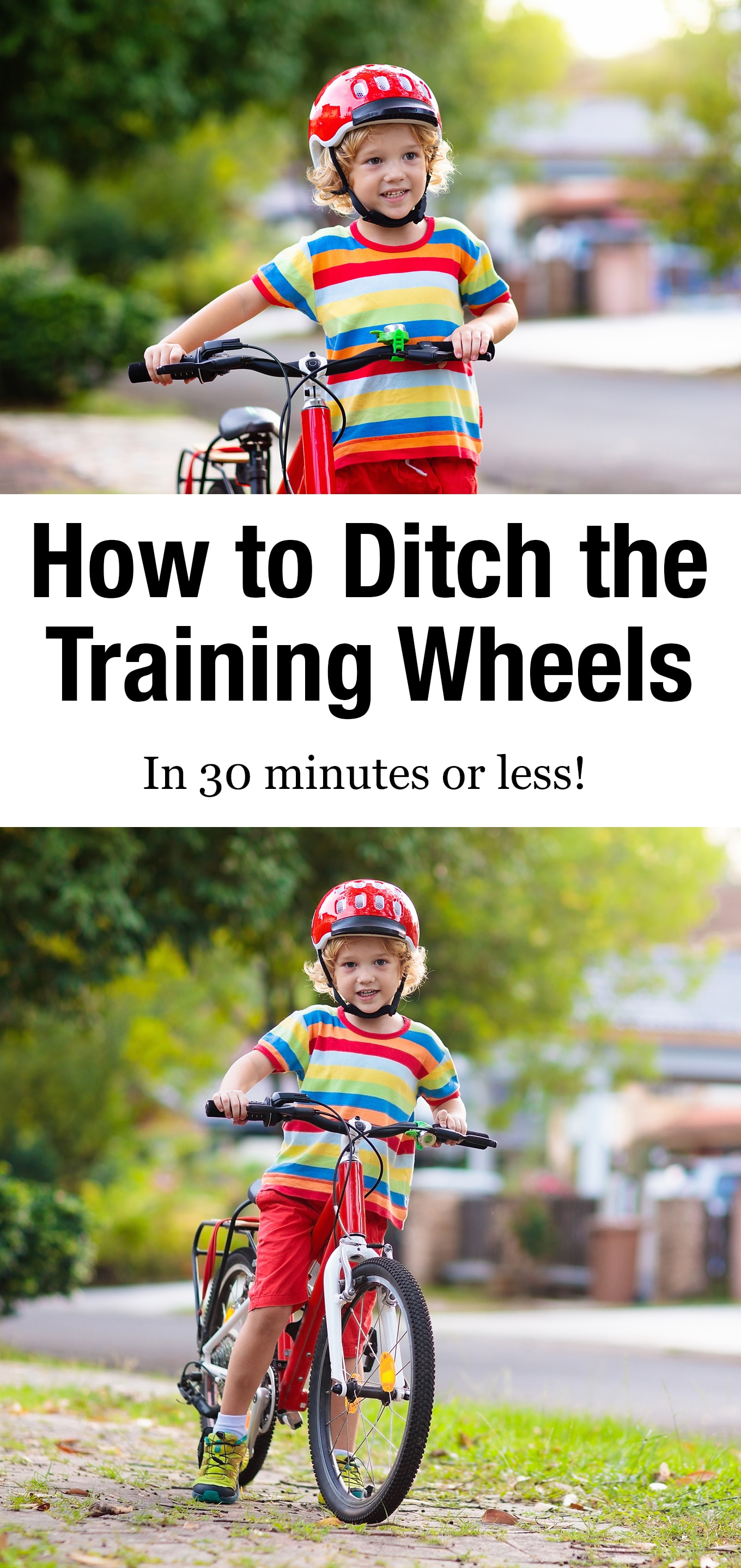 Teach your child how to ride a bike in 30 minutes or less with proven tips that work! #rideabike #teachyourchildtorideabike #preschool #bike #howtorideabike via @firefliesandmudpies