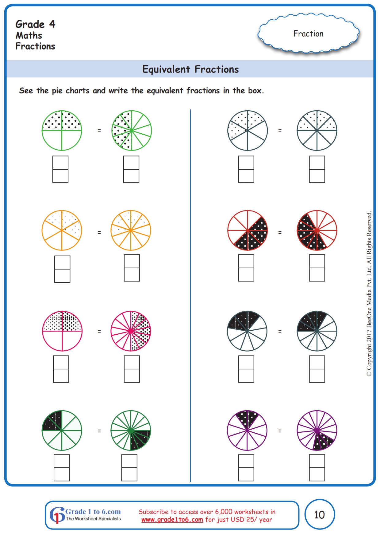 Fraction Worksheets For Grade 4 - Free Printable Worksheet