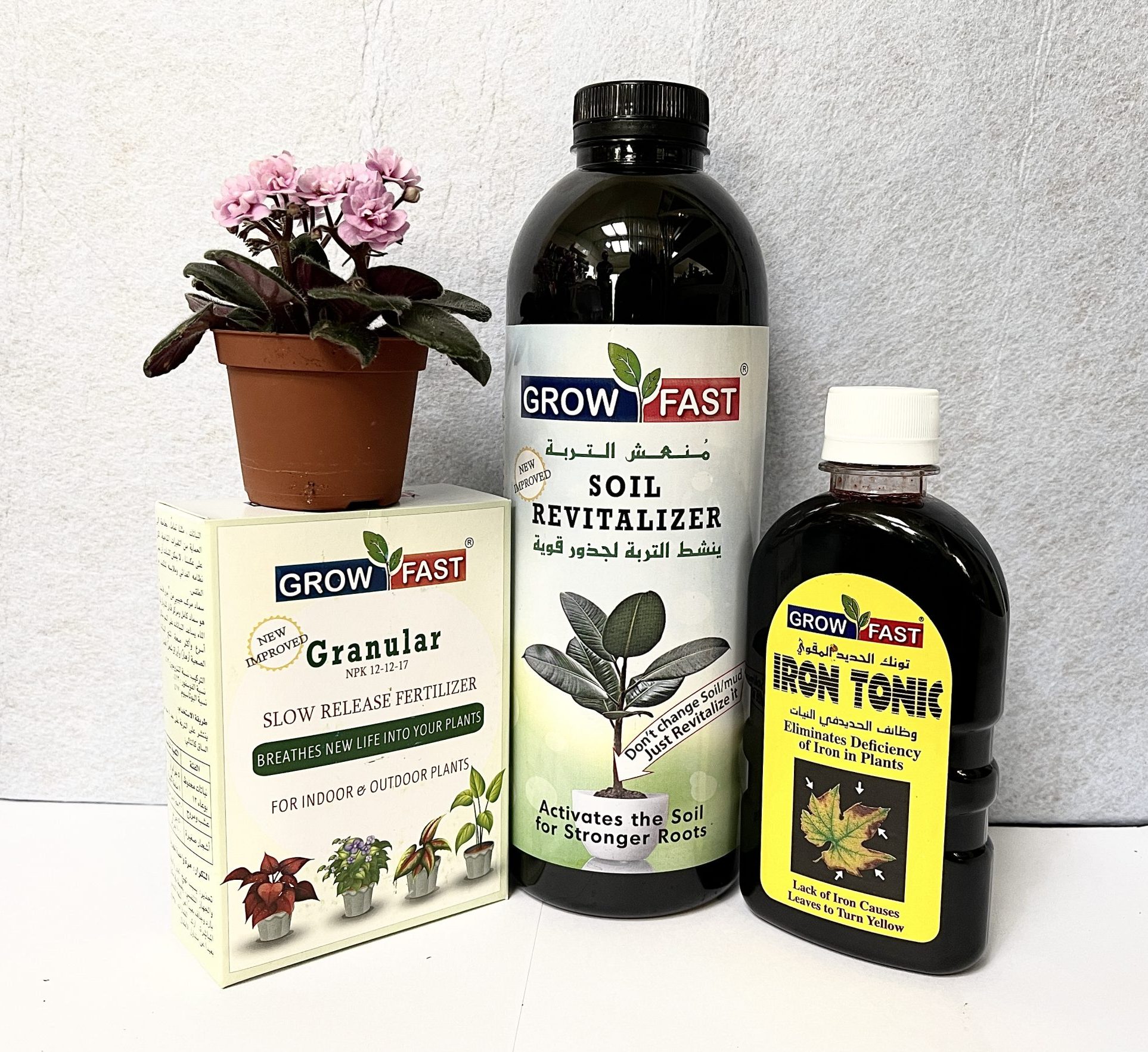 Grow Fast Soil "Revitalizer Iron Tonic Granular NPK" Best for Indoor and Outdoor Plants. Green Souq