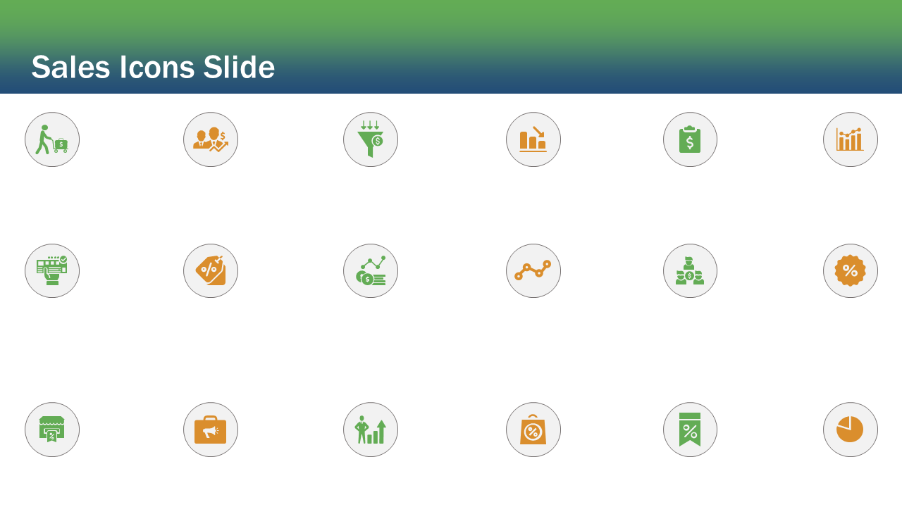 Sales Icons PowerPoint Slide