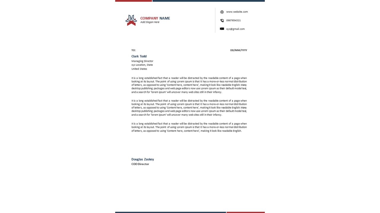 Creative Letterhead Word Template Design