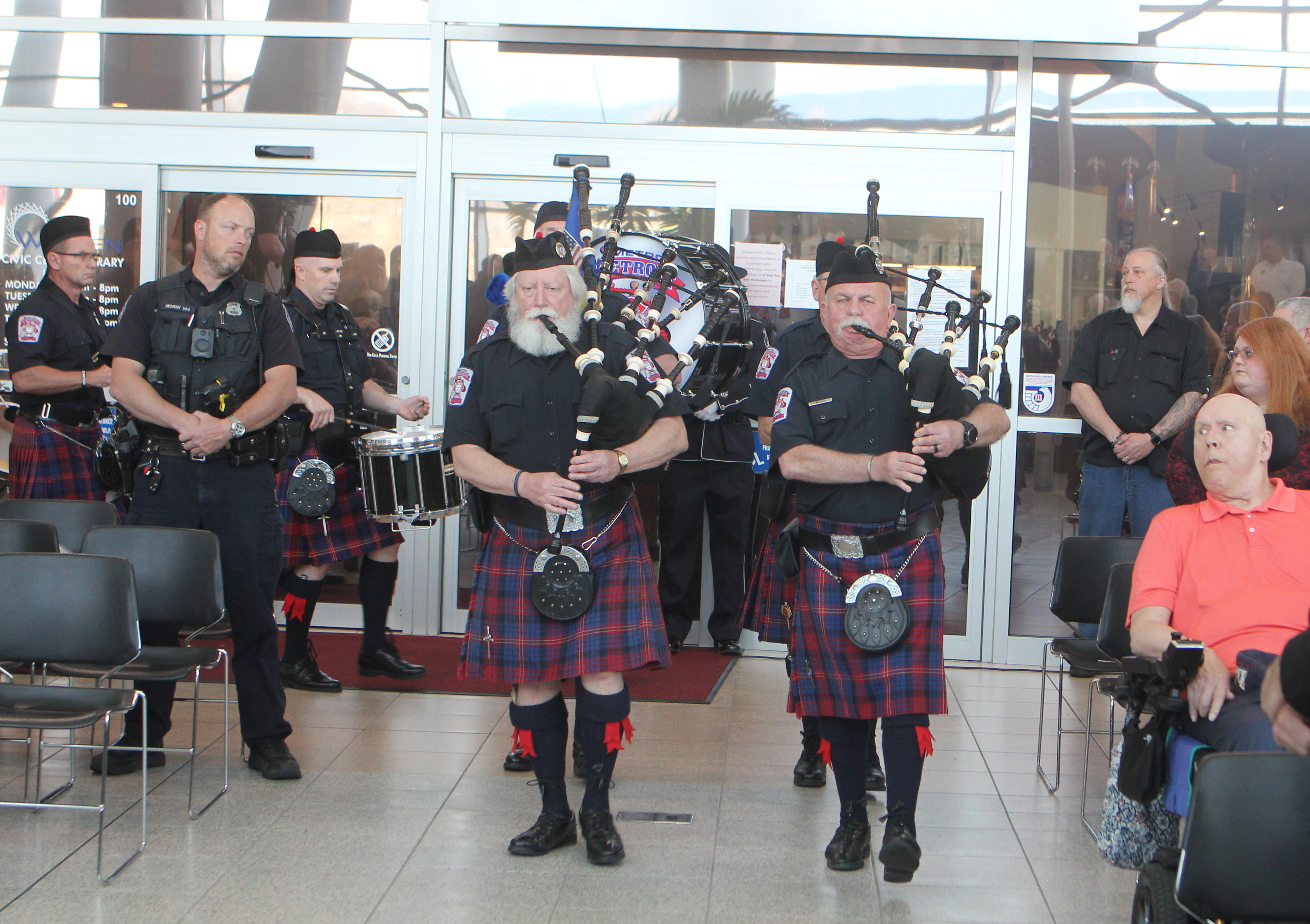 Amazing Grace preformed by tne Metro Detroit Police and Fire Pipes and Drums corp