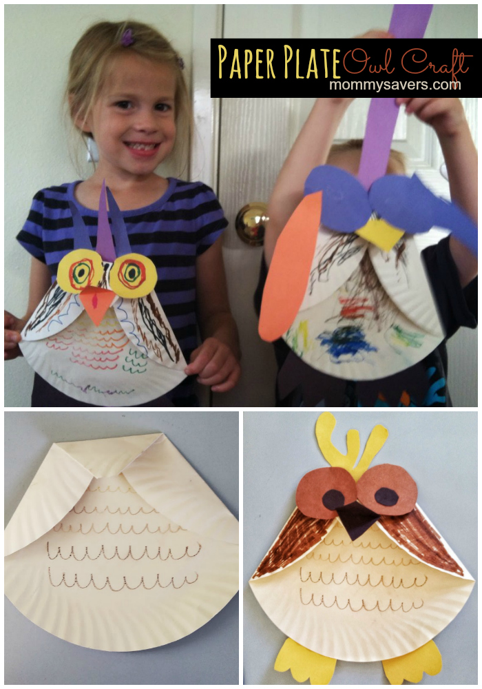 paper plate owl craft