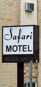 Safari Hotel sign in Ocean City on the Boardwalk