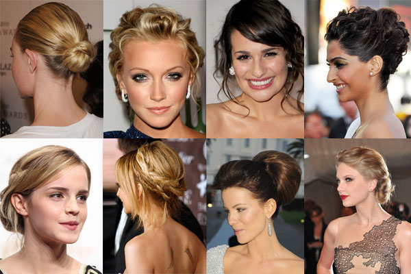 Image of Updos hairstyle for oval face