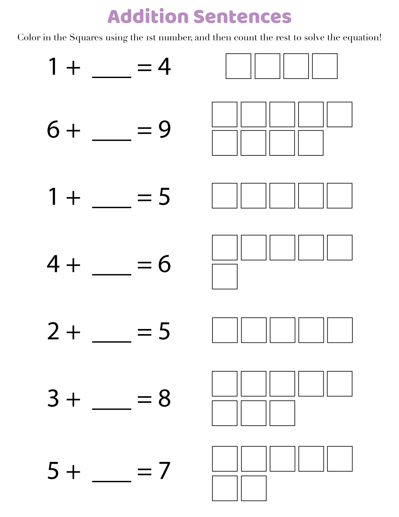 Printable 1st Grade Math Worksheets - Customize and Print