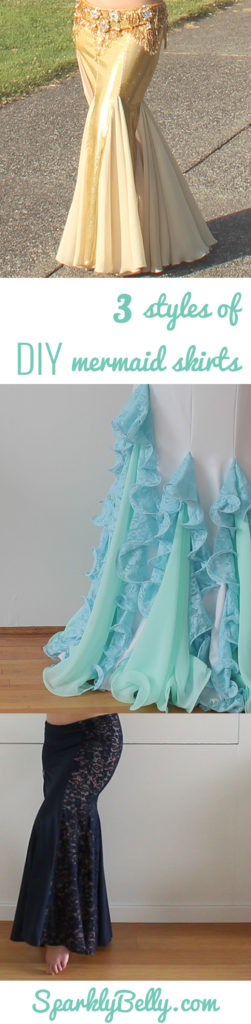 How to Make 3 Styles of Mermaid Skirts from the same patterns