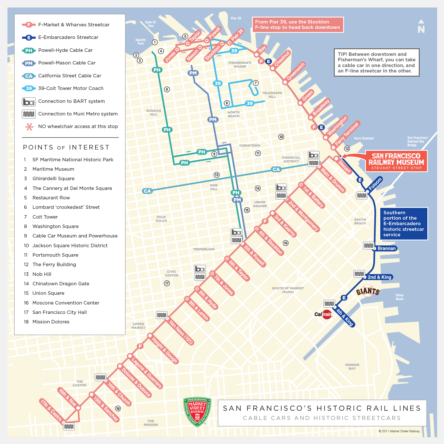 muni map san francisco Rider Information Map Market Street Railway muni map san francisco