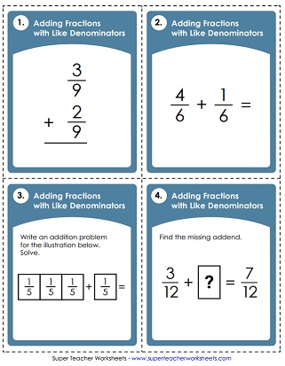 adding fractions mixed numbers worksheets