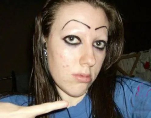 bad eyebrows, worst eyebrows, funny eyebrows, bad makeup, ugly eyebrows, horrible, terrible, cholo, nasty, creepy, eyebrow fails, unibrows, wtf, bad family photos, awkward