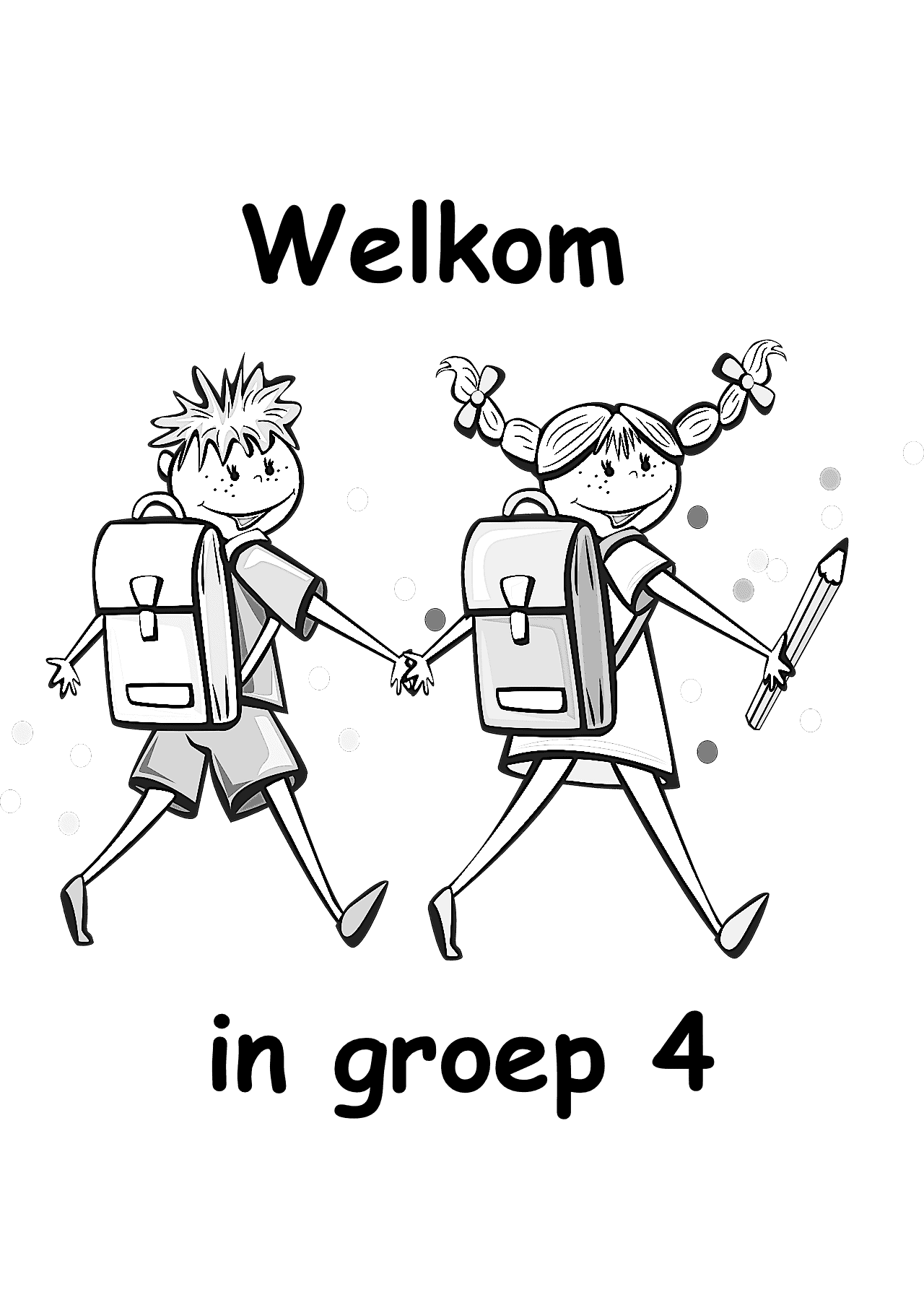 welkom in groep 4 TopKleurplaat.nl