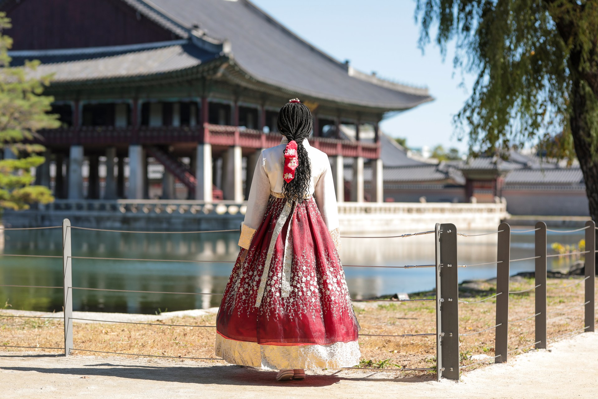 Gyeongbokgung Palace Seoul Hanbok on Black Girl