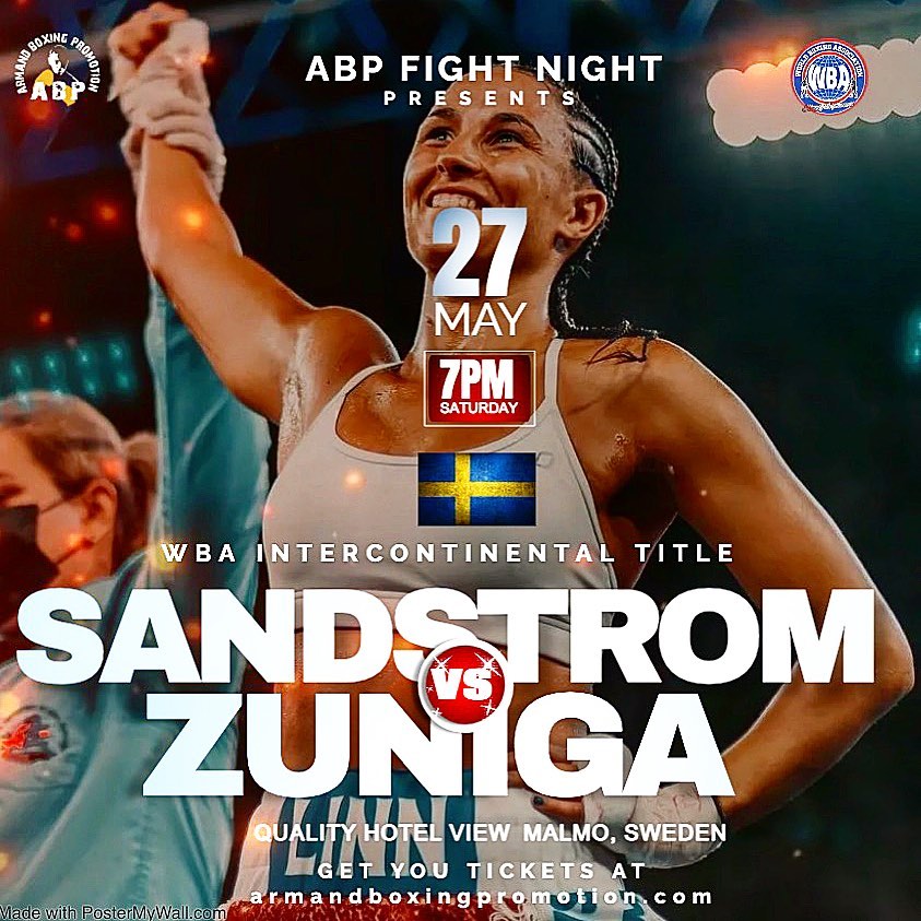 Sandstrom-Zuniga on May 27 in Malmo