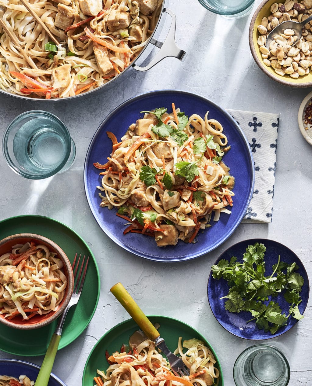 Stir-Fried Thai Chicken with Noodles and Peanut Sauce. Recipe from the Healthy Family Cookbook. | via www.yourchoicenutrition.com