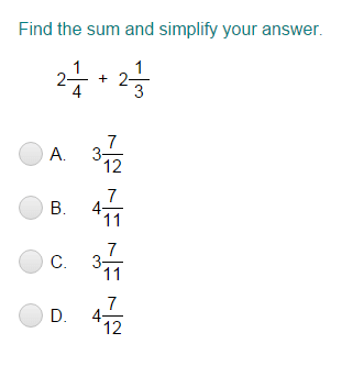 subtract fractions with unlike denominators turtle diary quiz