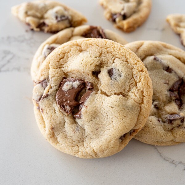 copycat insomnia chocolate chip cookie on the counter