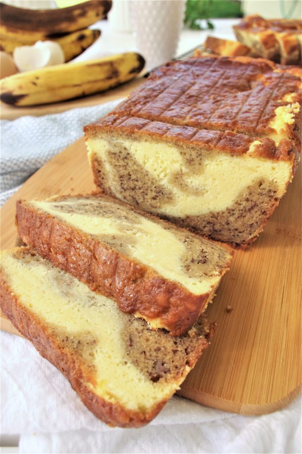 The Best Easy Cream Cheese Filled Banana Dessert Bread Recipe