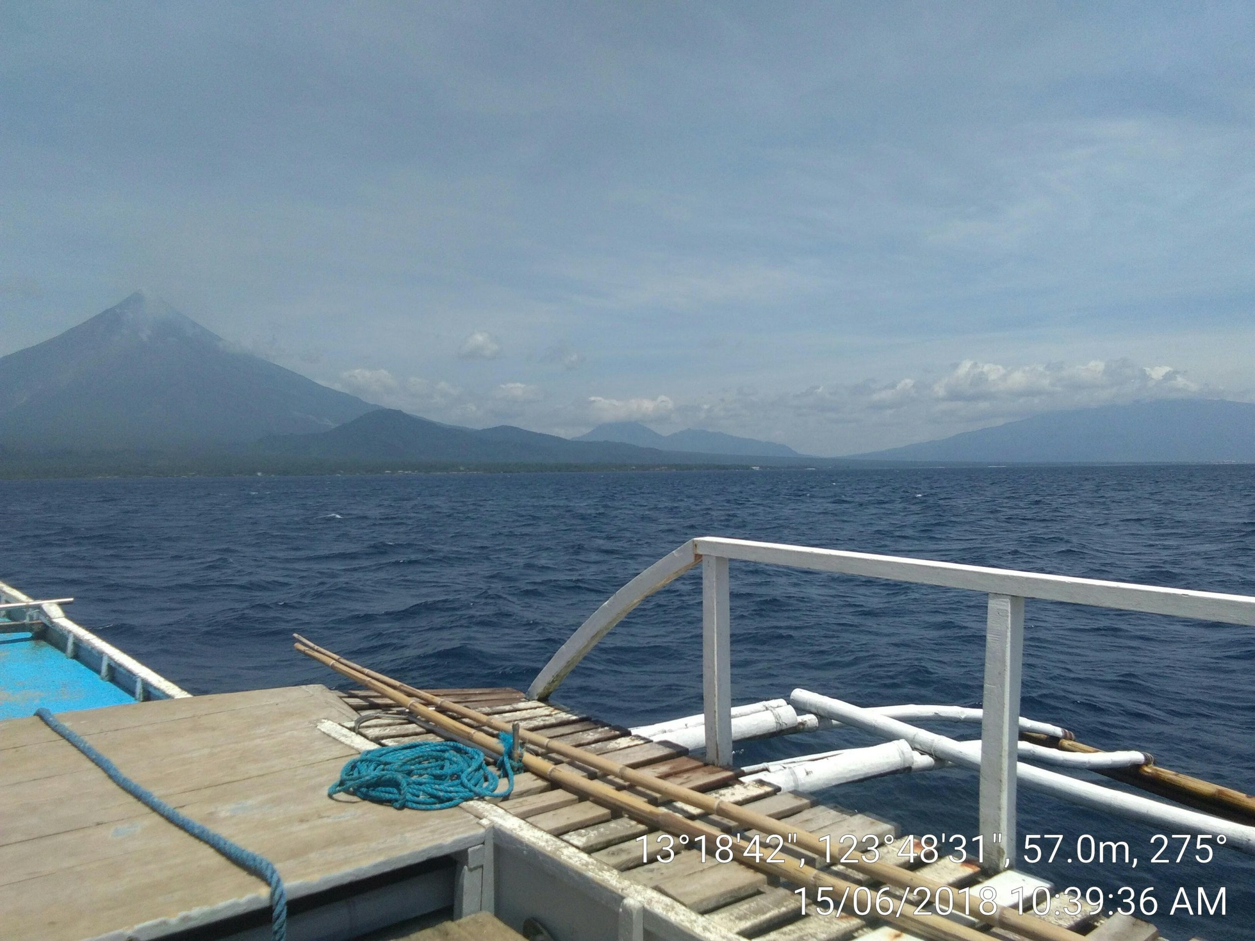 Mayon, Malinao and Masaraga from a boat