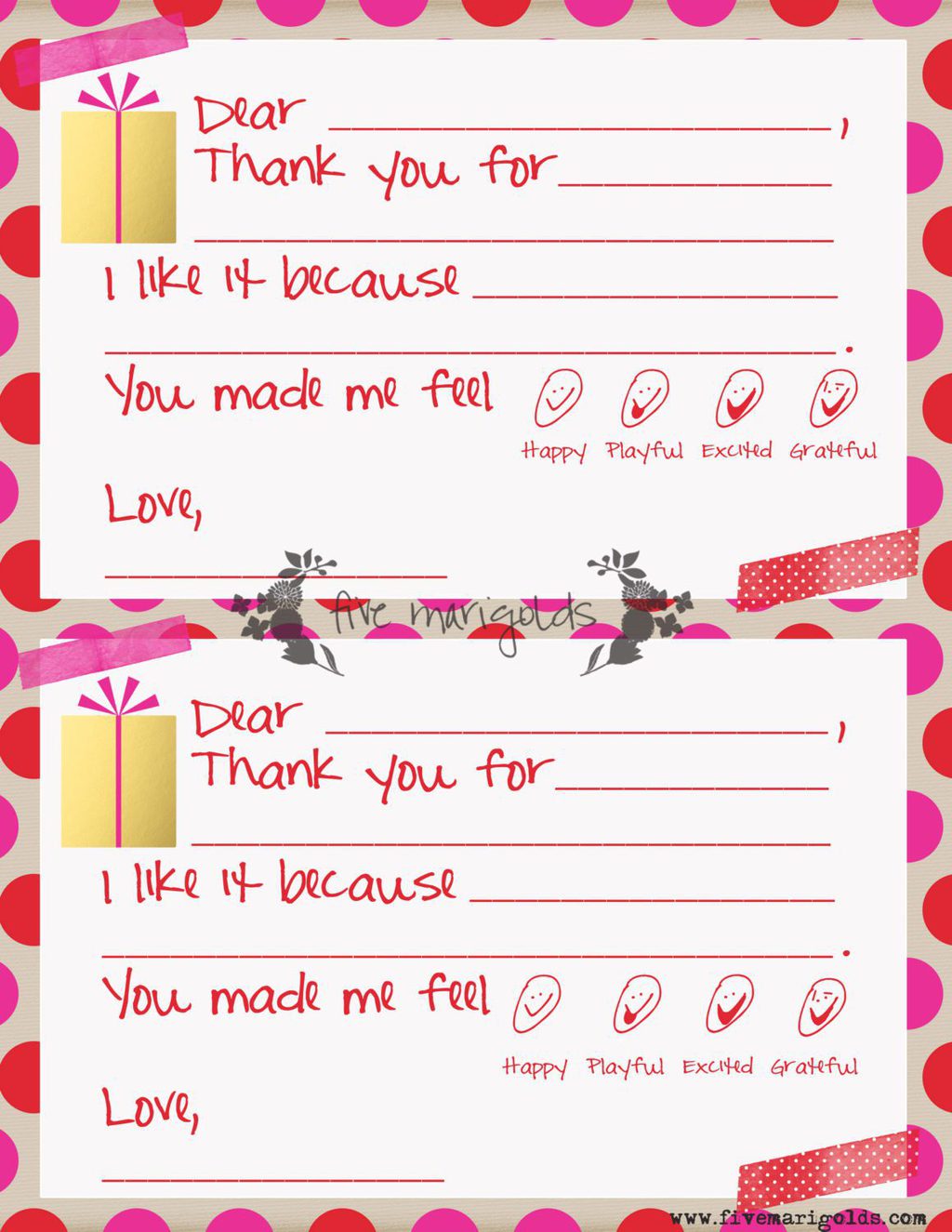 Printable Thank You Notes