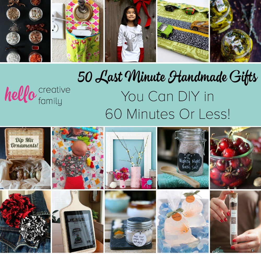 50+ Last Minute Handmade Gifts You Can Diy In 60 Minutes Or Less! - Hello  Creative Family